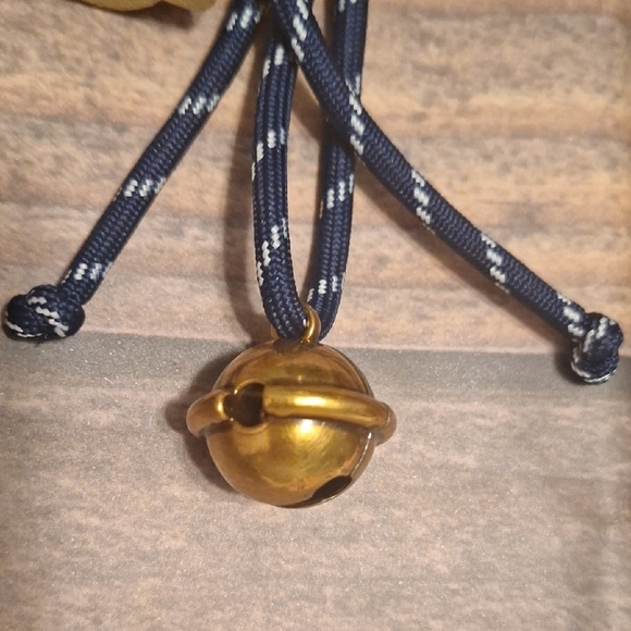 Adorable Cat Bag Charm Keychain with Blue Paracord Cord Tassel - Picture 4 of 6